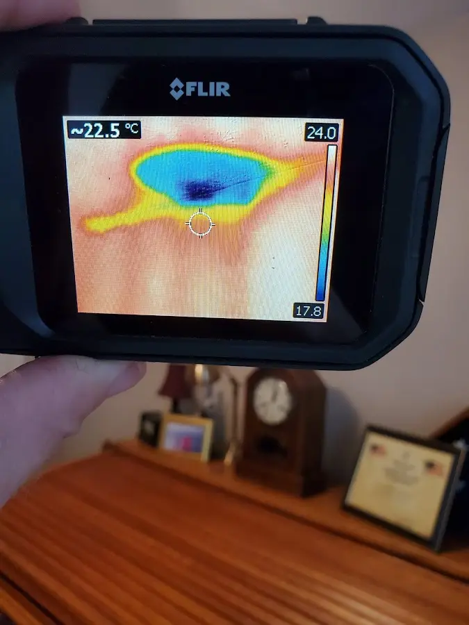 Thermal imaging inspection for water damage in Kirby